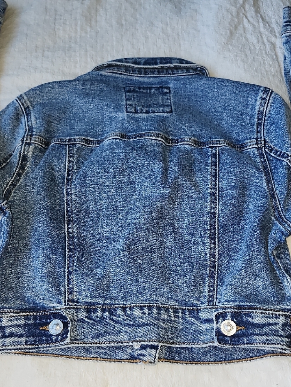 Wax Jean Faded Blue Cropped Denim Jacket - Picture 5 of 6